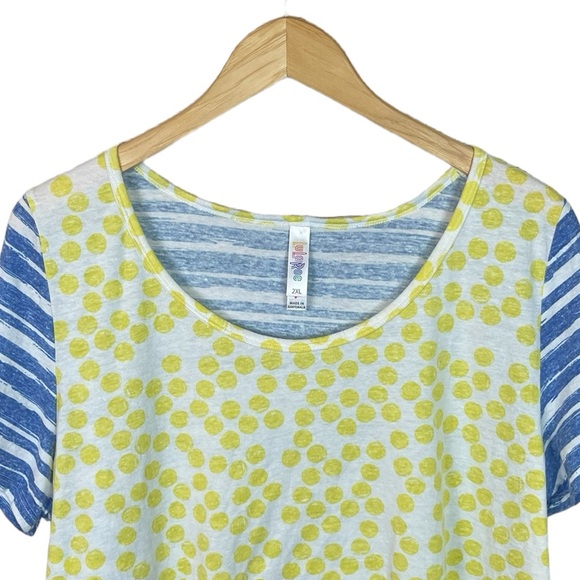 WS818 Women’s LulaRoe Brand Casual Polka Dot Blouse Top 2XL - Picture 2 of 4